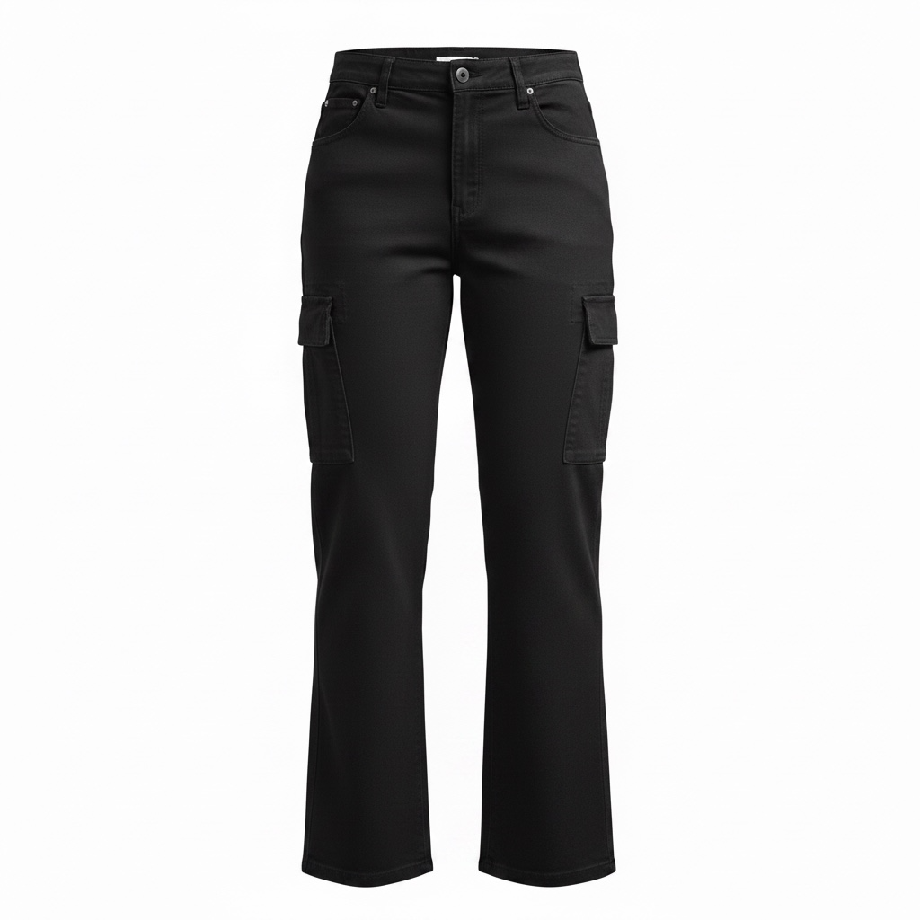 Black cargo trousers - Size 6