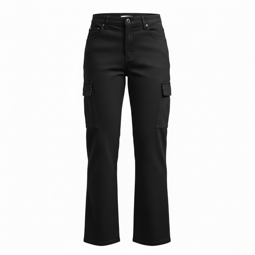 Black cargo trousers - Size 6