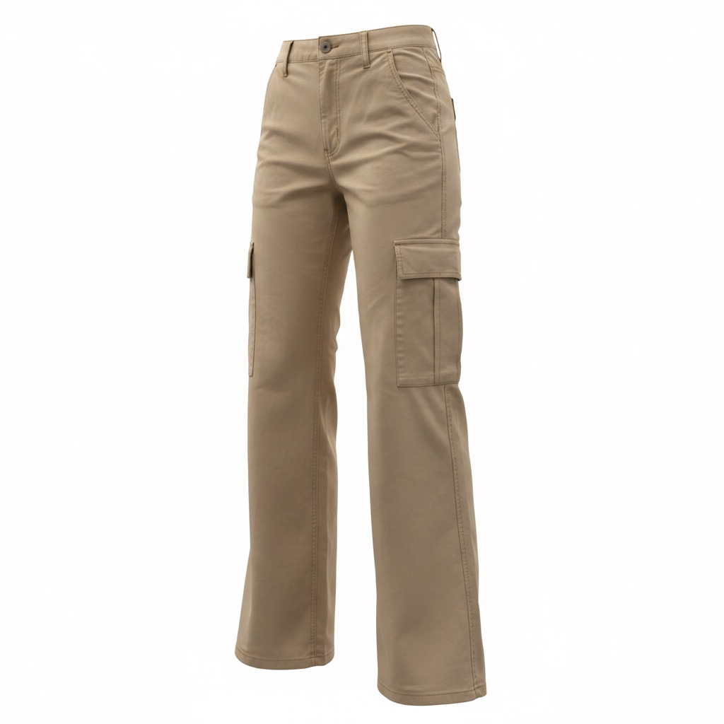 Khaki cargo trousers - Size 4