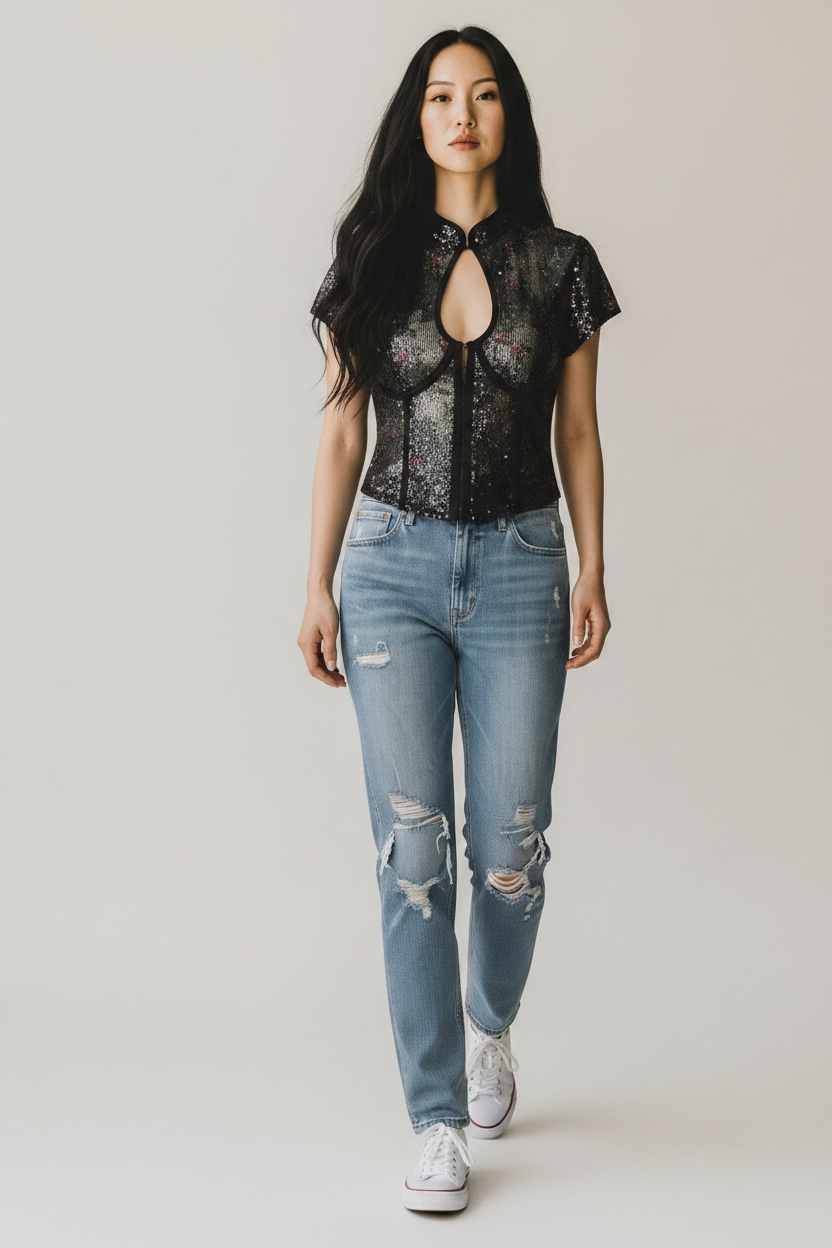 Sequins top - PLT : Size 14