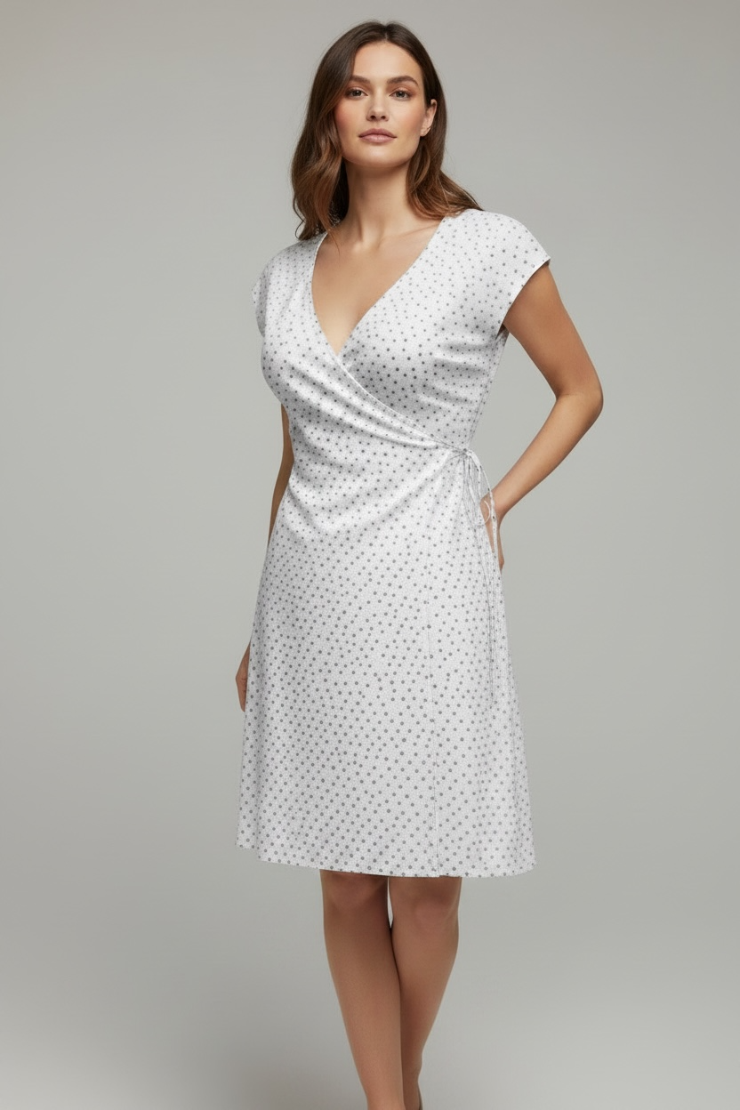 White wrap around dress - Size S