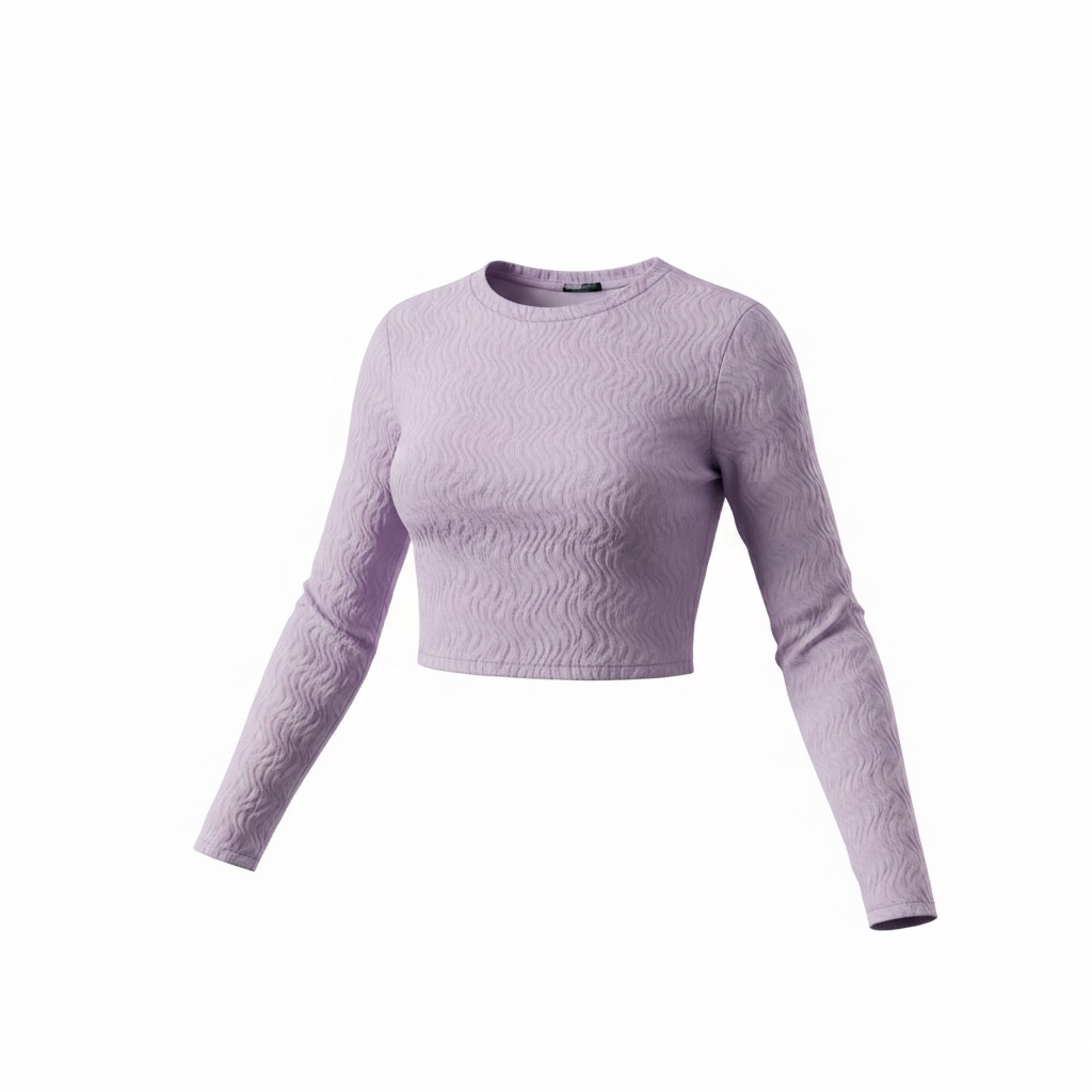 Purple open back crop top - Size L