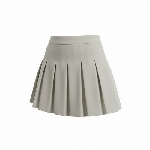 Beige Pleated skirt