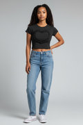 Black heart crop top