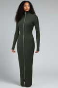 Khaki green jumper dress