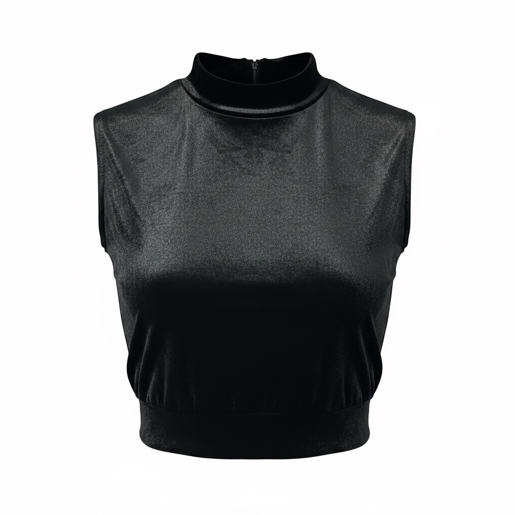 Velour shoulder pad top - Size 10