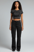 Black cargo trousers - Size 6