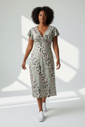 Teal pattern dress - Size 2XL
