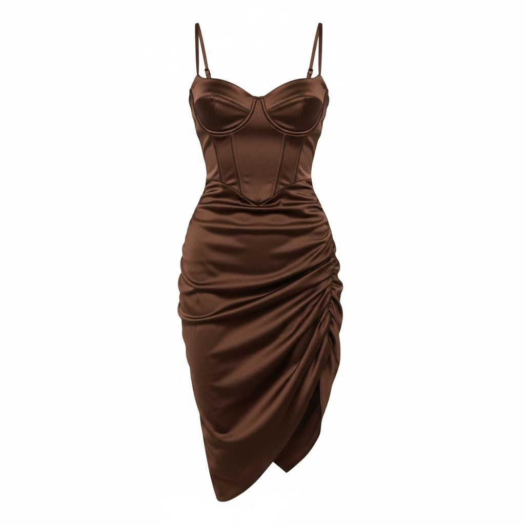 Brown corset dress