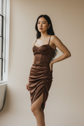 Brown corset dress