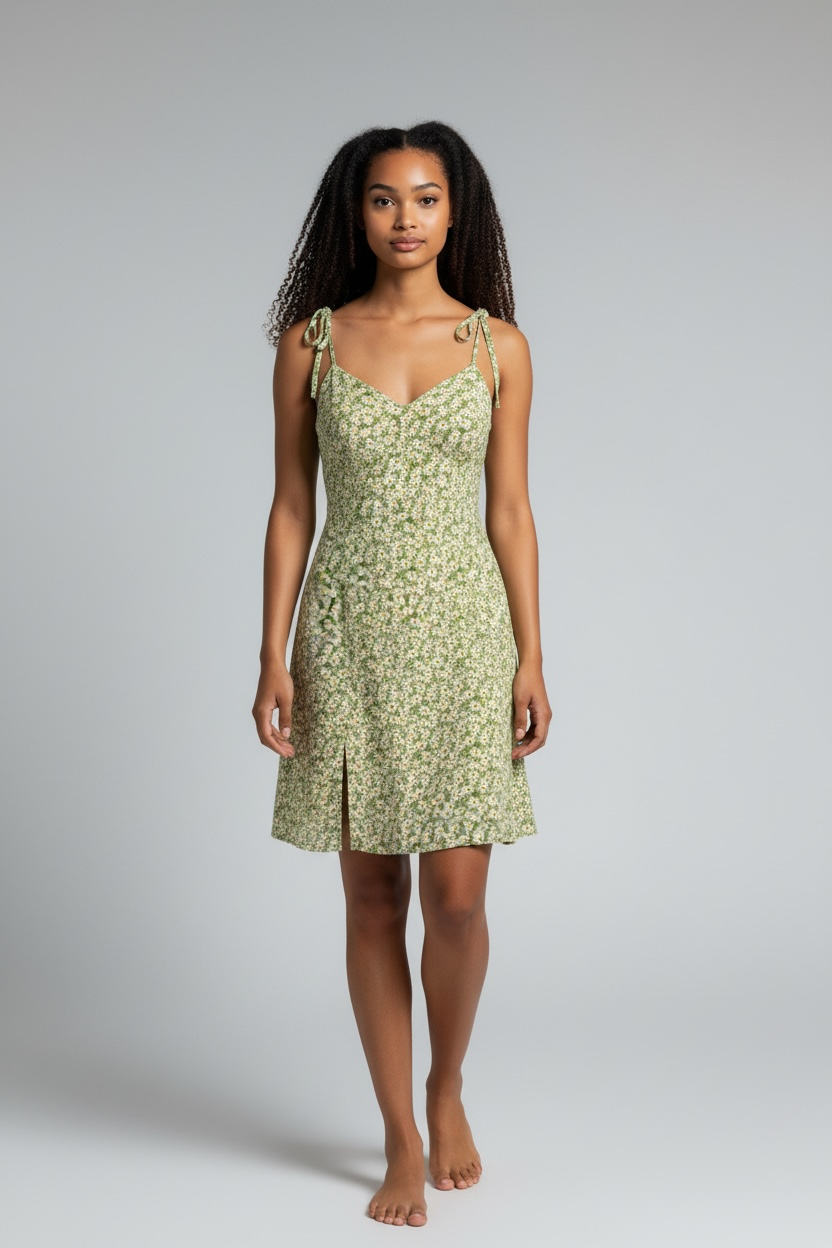 Floral dress - green
